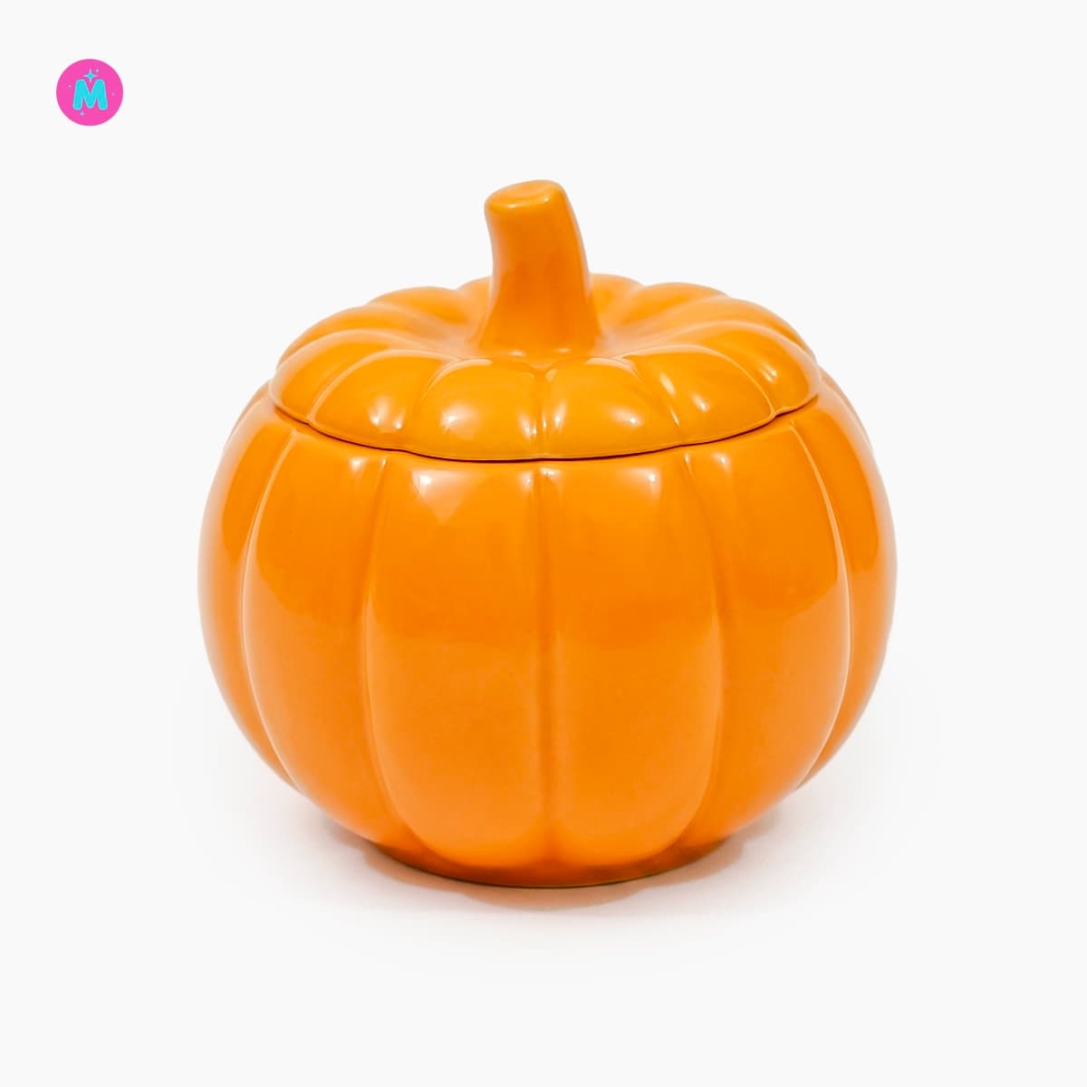 Cabilock Ceramic Jar with Lid Pumpkin Shaped 