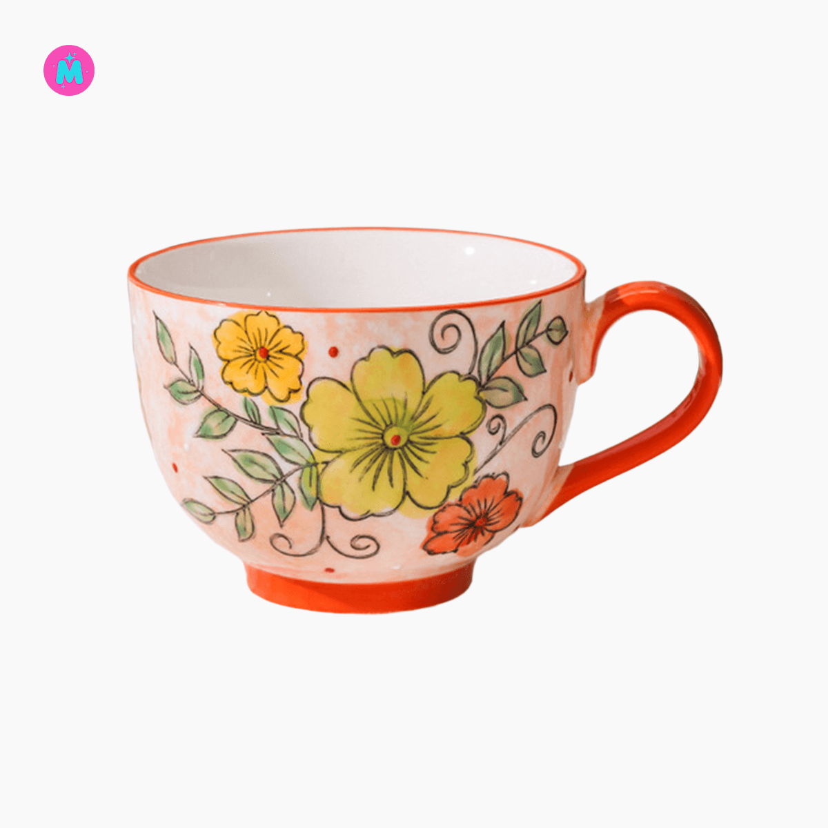 Hand-painted ceramic cup 