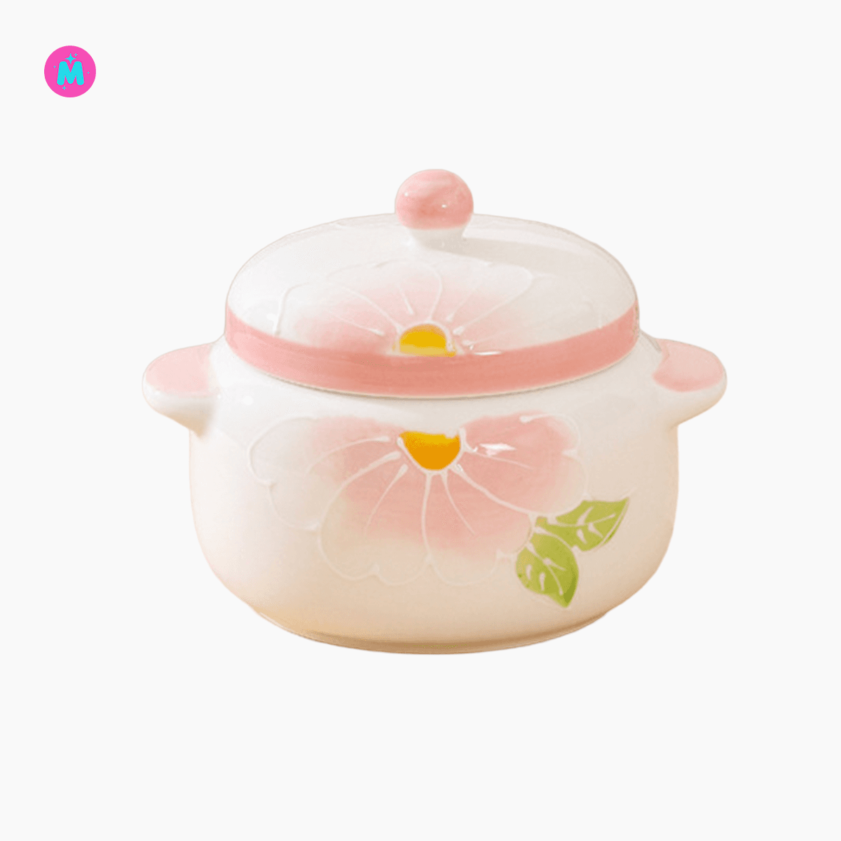 Japanese-Style Hand-Painted Water-Sealed Ceramic Stew Pot 