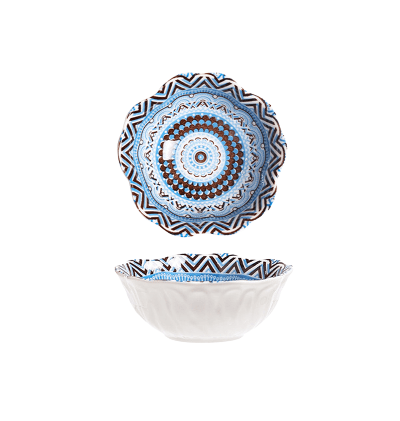 Bohemian flavored dish-light blue
